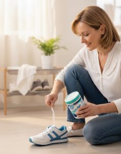 Eliminare il cattivo odore dalle scarpe con Bicarbosan Nonna Geniale